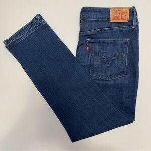 Levi’s Women’s Mid Rise Skinny Dark Wash Denim Blue Jeans 14 Short 32x30 (32x28)